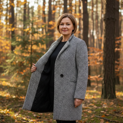 Patrycja™ | Klasyczny Dwurzędowy Płaszcz