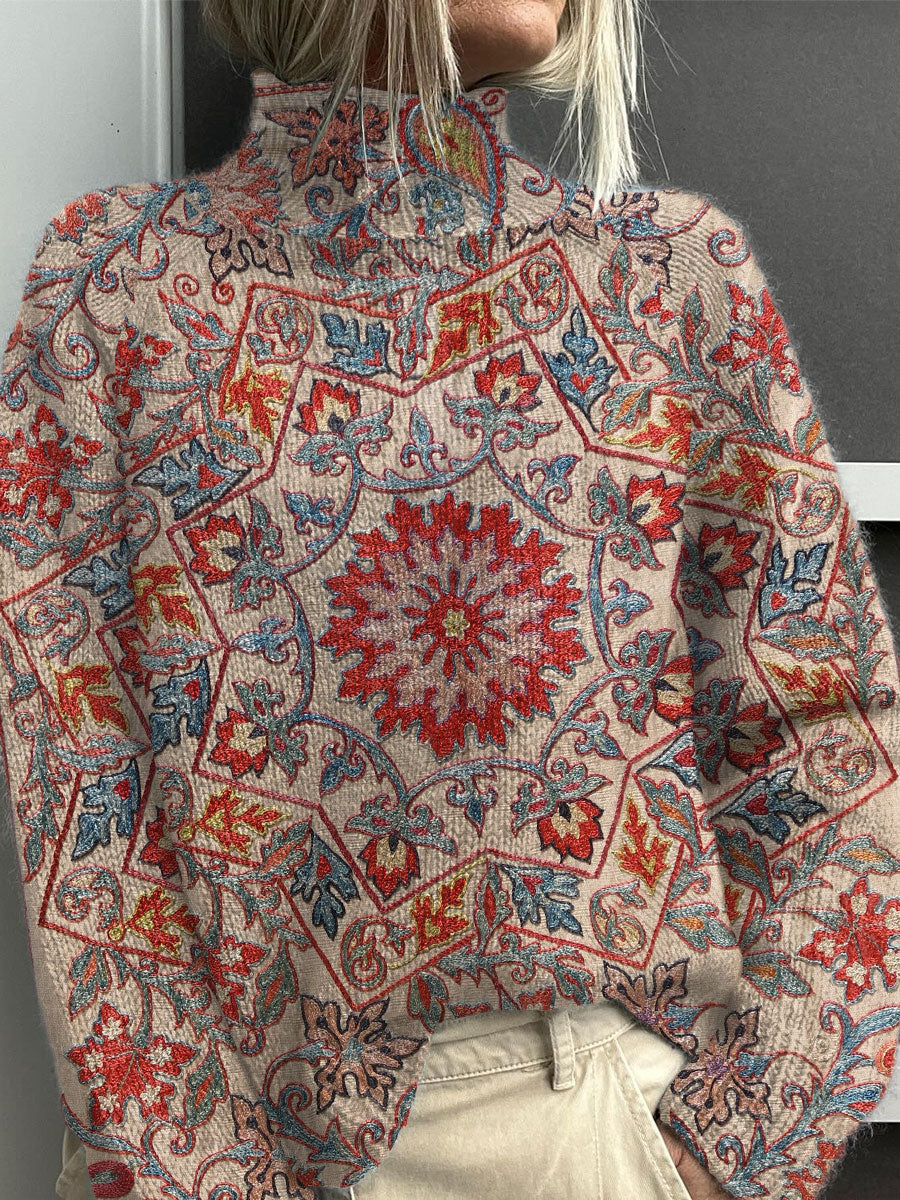 Marzena™ | Sweter z Orientalnym Wzorem