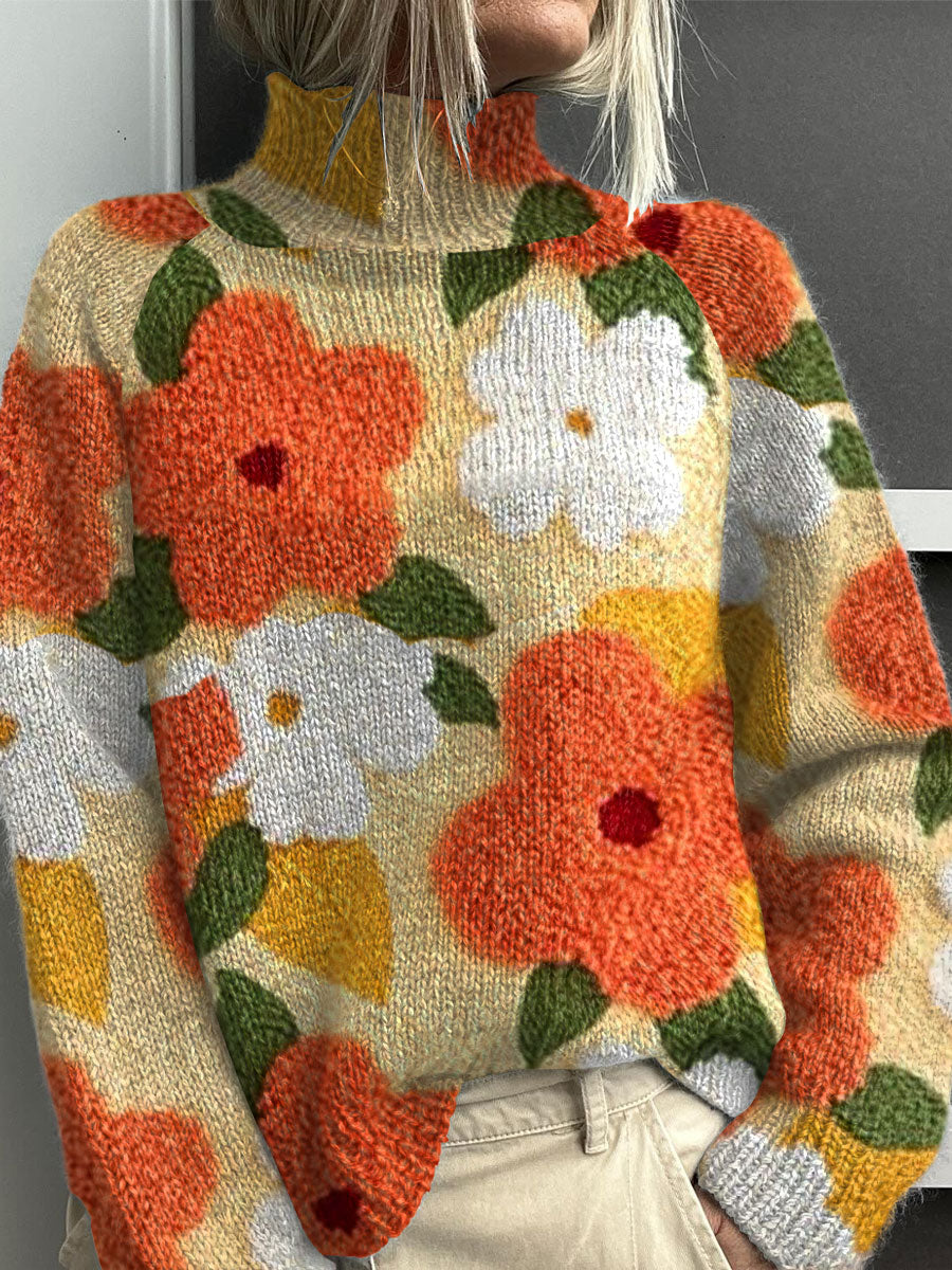 Anastazja™ | Sweter w Kwiatowy Wzór