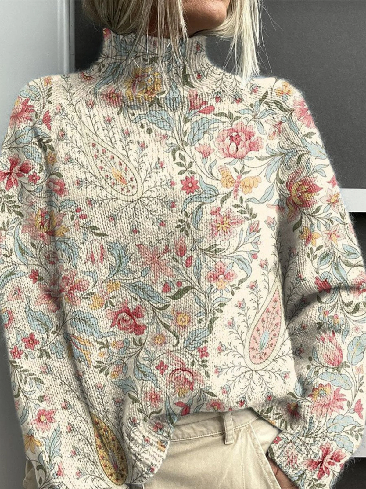 Aurelia™ | Sweter w Kwiatowy Wzór