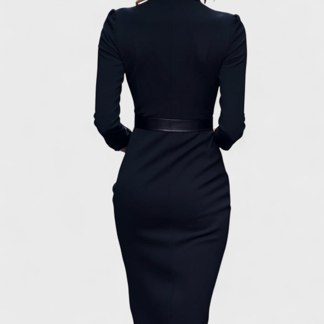 Ralwina™ | Elegancka Sukienka z Paskiem i Klasycznym Krojem