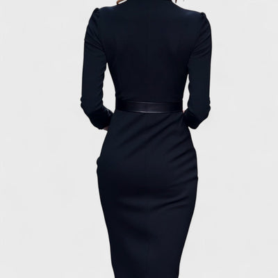 Ralwina™ | Elegancka Sukienka z Paskiem i Klasycznym Krojem