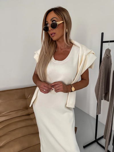 Kryselda™ | Dzianinowy Komplet ze Stójką w Stylu Premium