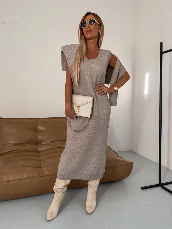 Kryselda™ | Dzianinowy Komplet ze Stójką w Stylu Premium