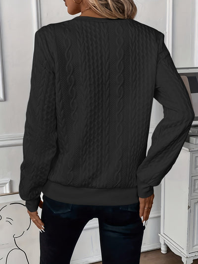 Korilysa™ | Sweter z Zapięciem i Wzorem Plecionym