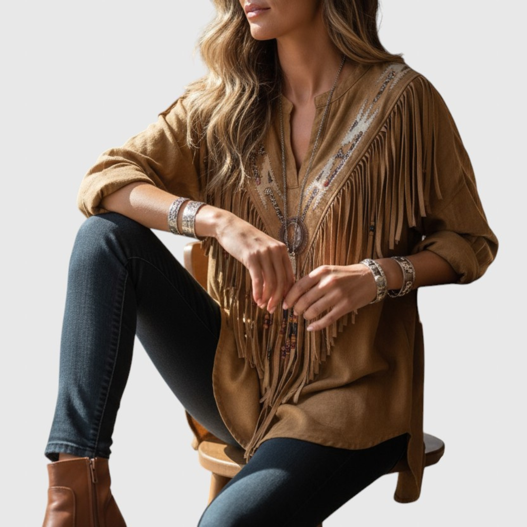 Toselya™ | Bluzka z Frędzlami w Stylu Boho