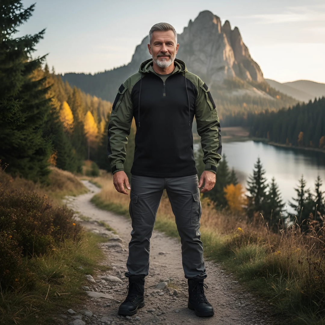 Szymon™ | Bluza Taktyczna z Kapturem i Funkcyjnym Krojem