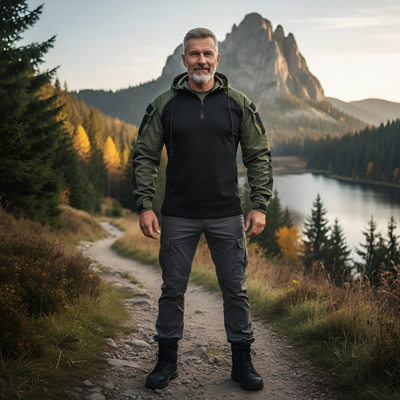 Szymon™ | Bluza Taktyczna z Kapturem i Funkcyjnym Krojem