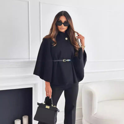 Brynela™ | Stylowa Peleryna z Paskiem w Talii