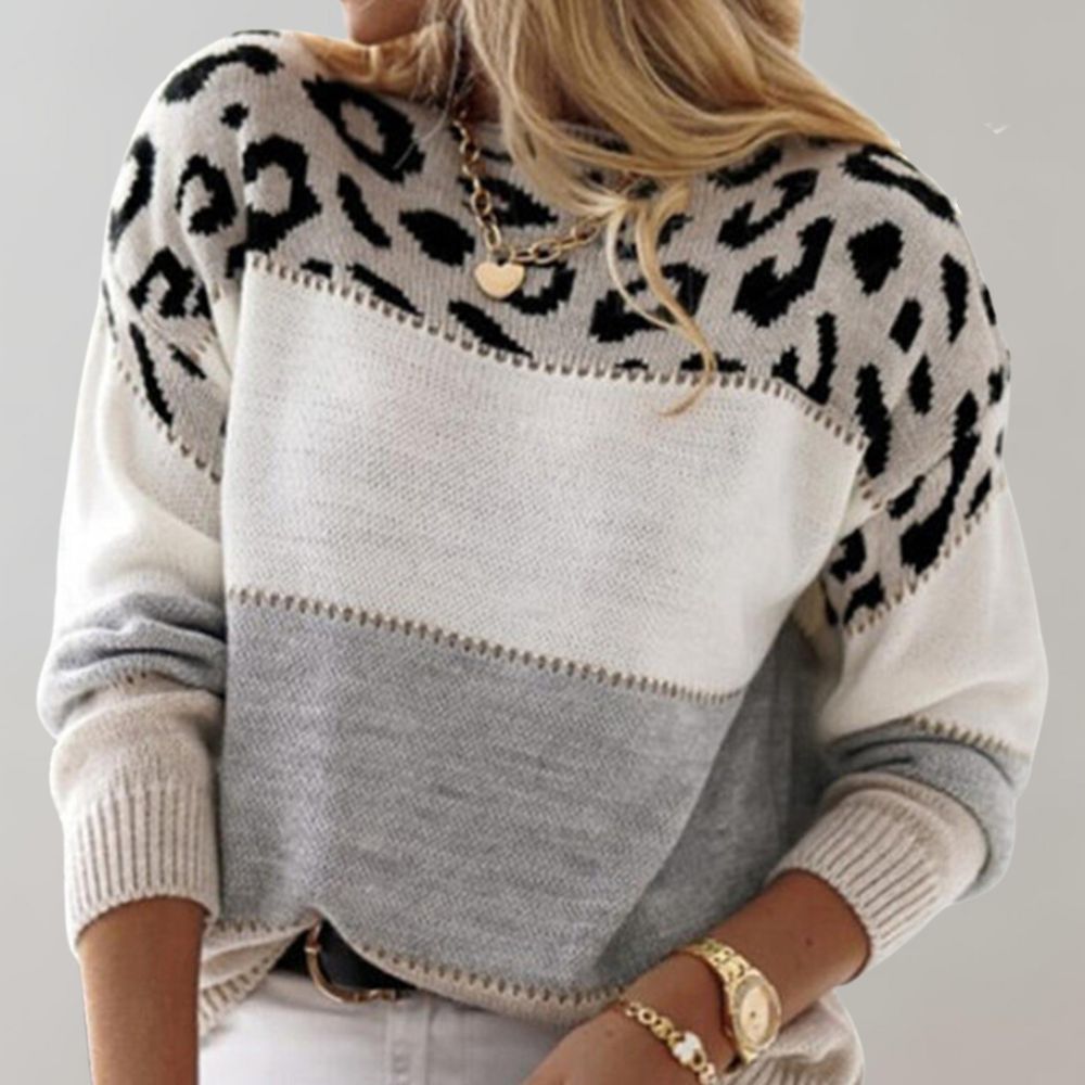 Taryssa™ | Stylowy Sweter z Wzorem Zwierzęcy Nadruk