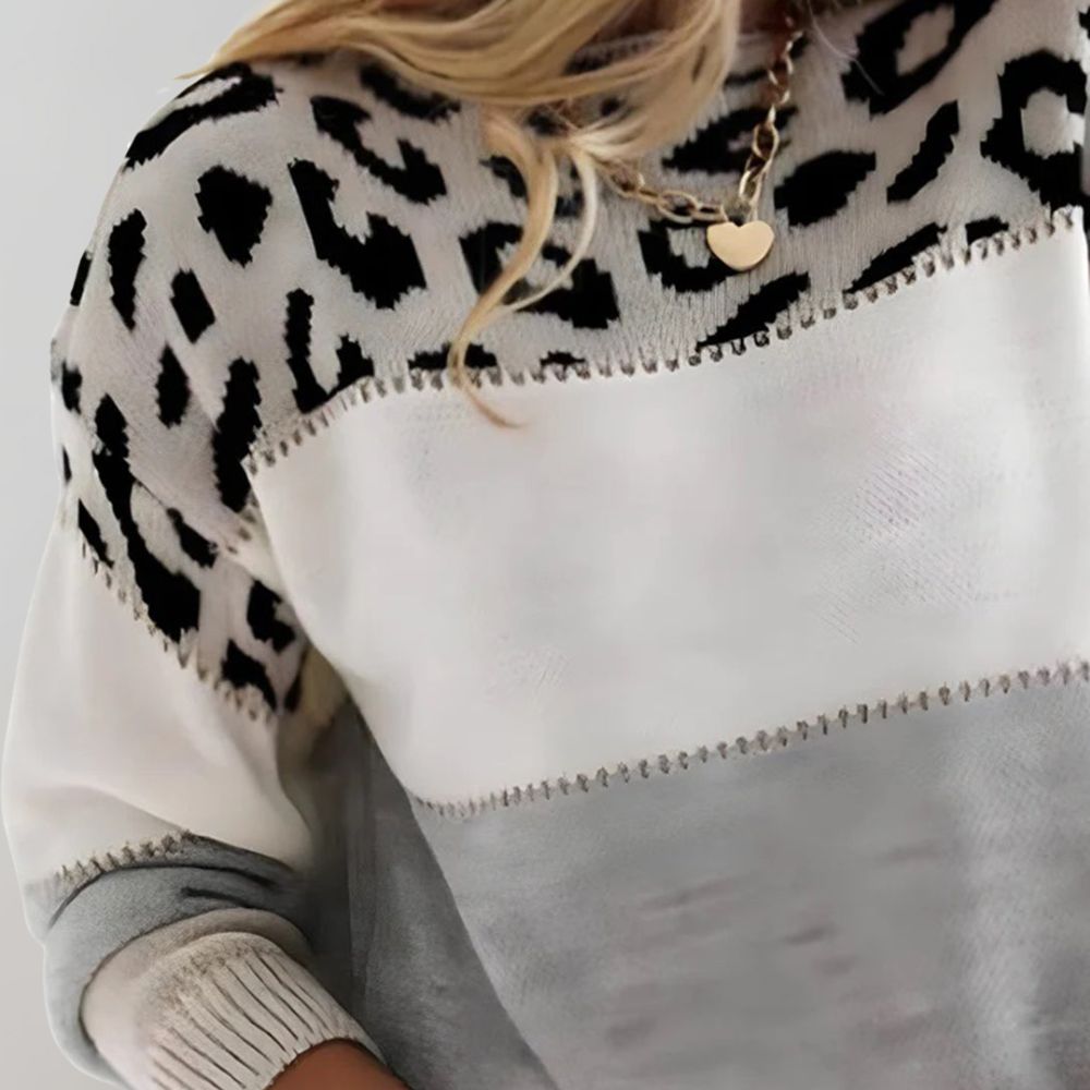 Taryssa™ | Stylowy Sweter z Wzorem Zwierzęcy Nadruk