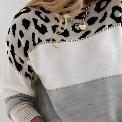 Taryssa™ | Stylowy Sweter z Wzorem Zwierzęcy Nadruk