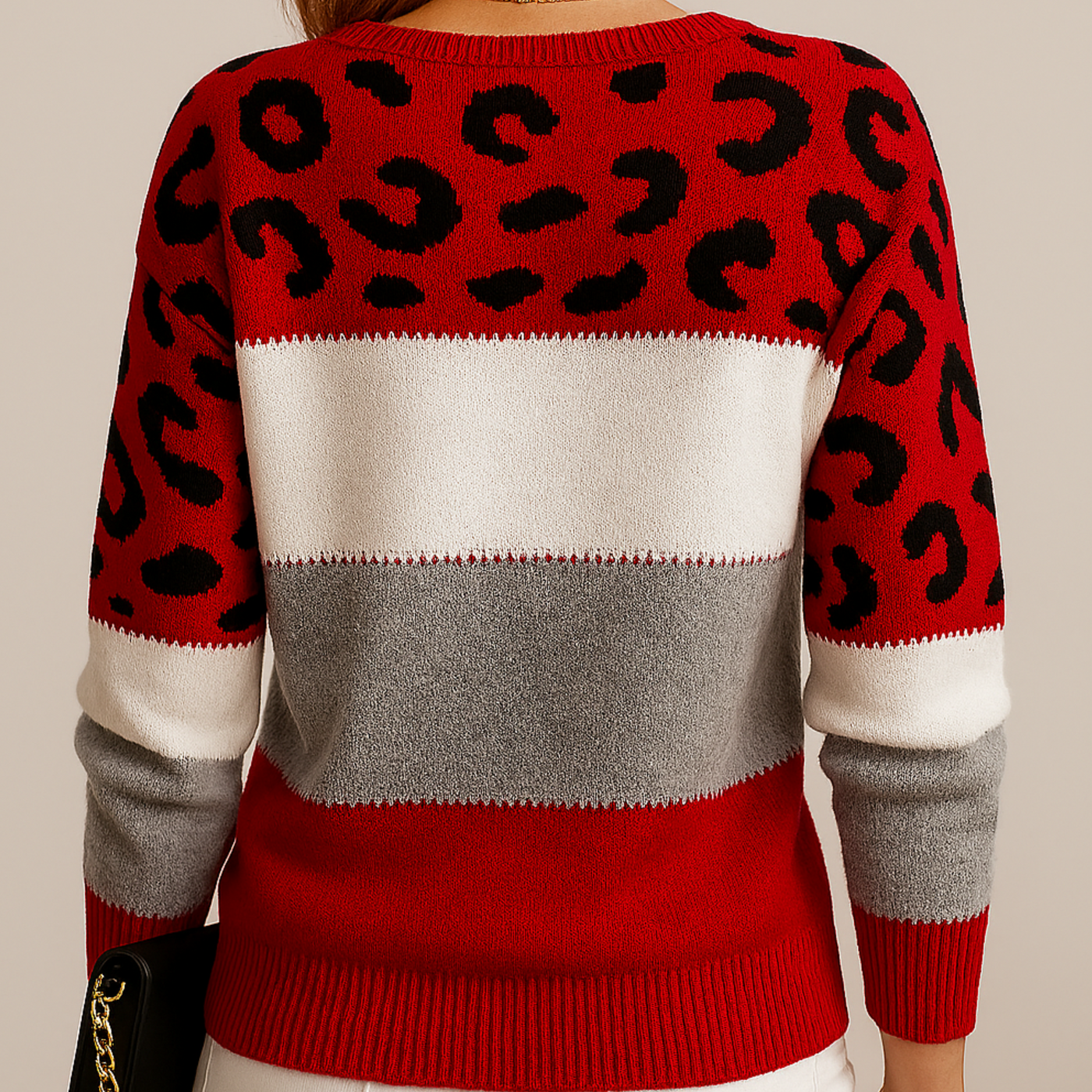 Taryssa™ | Stylowy Sweter z Wzorem Zwierzęcy Nadruk