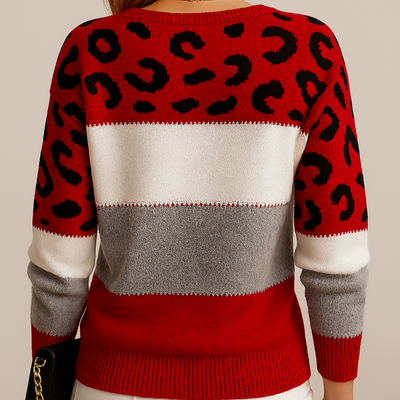 Taryssa™ | Stylowy Sweter z Wzorem Zwierzęcy Nadruk