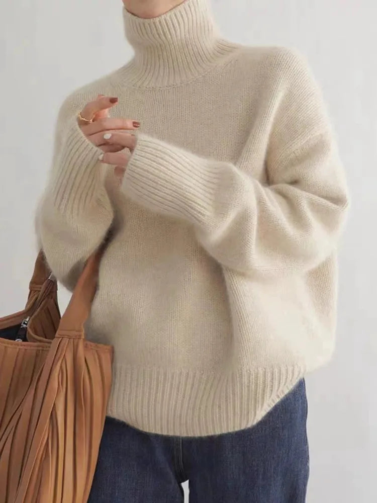 Tawerika™ | Sweter z Golfem w Stylu Minimalistycznym