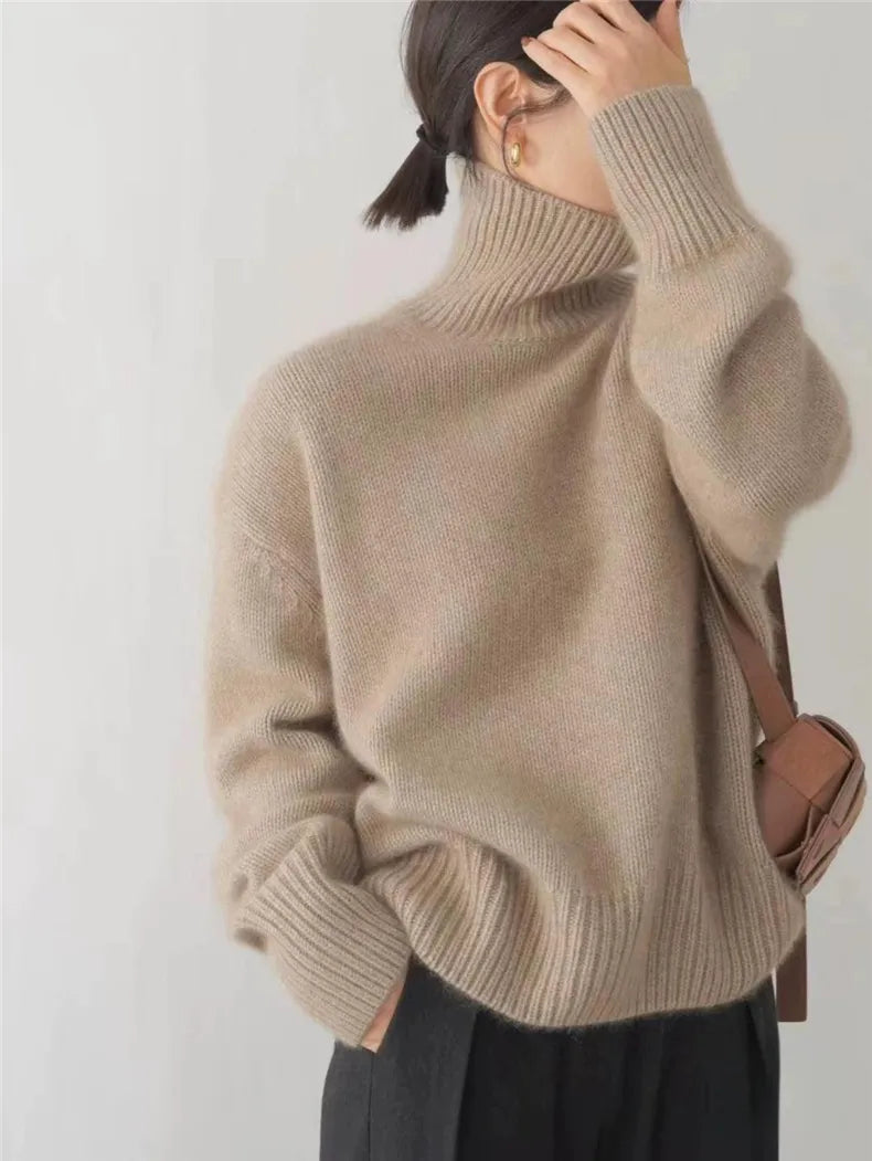 Tawerika™ | Sweter z Golfem w Stylu Minimalistycznym