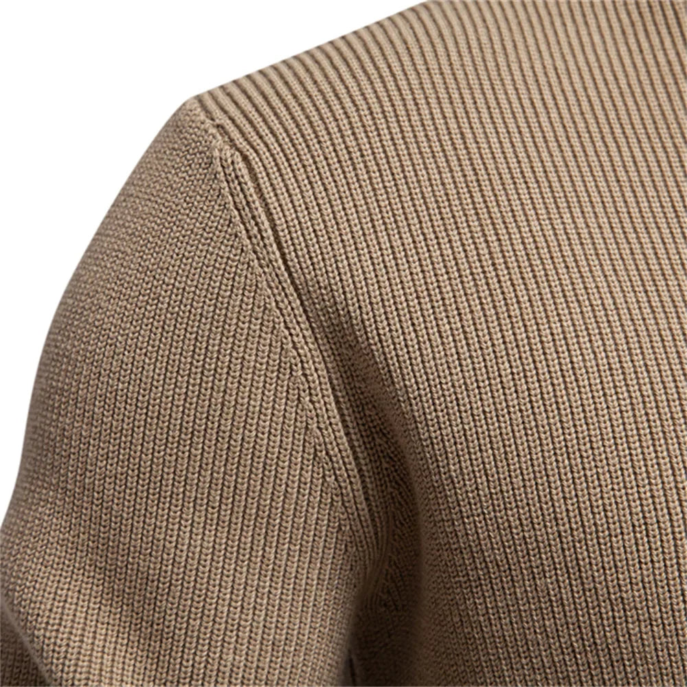 Marek™ | Sweter z Kołnierzem i Guzikami