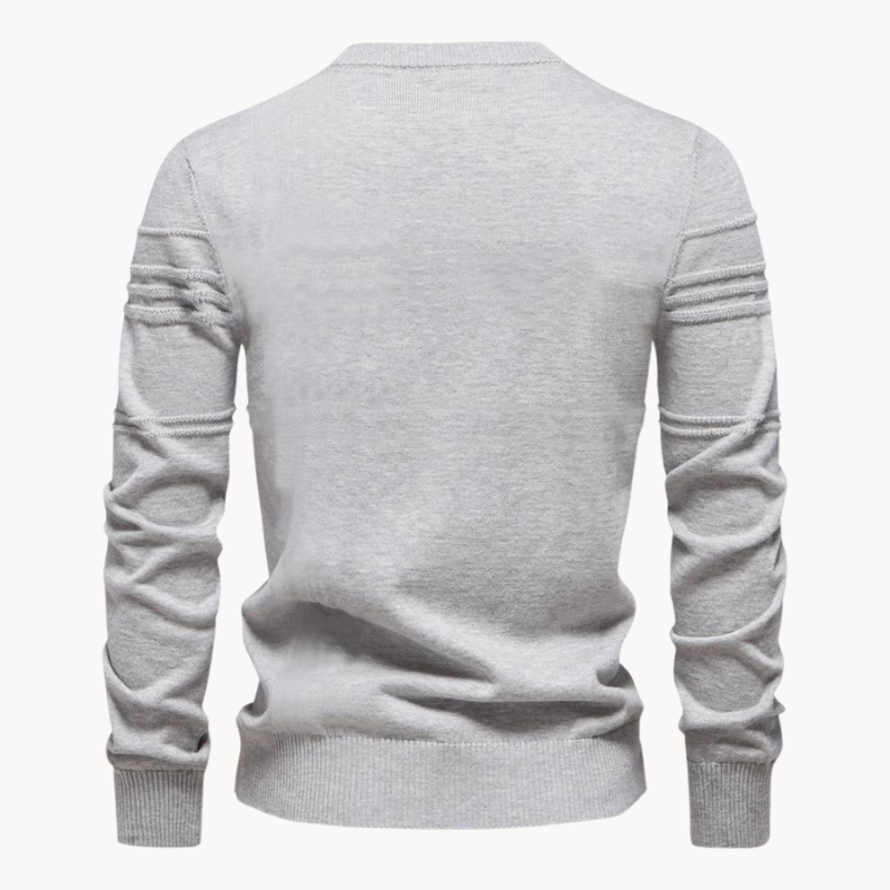Dravien™ | Sweter Strukturalny z Okrągłym Kołnierzem