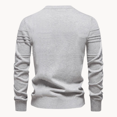 Dravien™ | Sweter Strukturalny z Okrągłym Kołnierzem