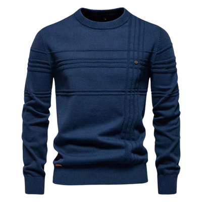 Dravien™ | Sweter Strukturalny z Okrągłym Kołnierzem