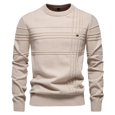 Dravien™ | Sweter Strukturalny z Okrągłym Kołnierzem