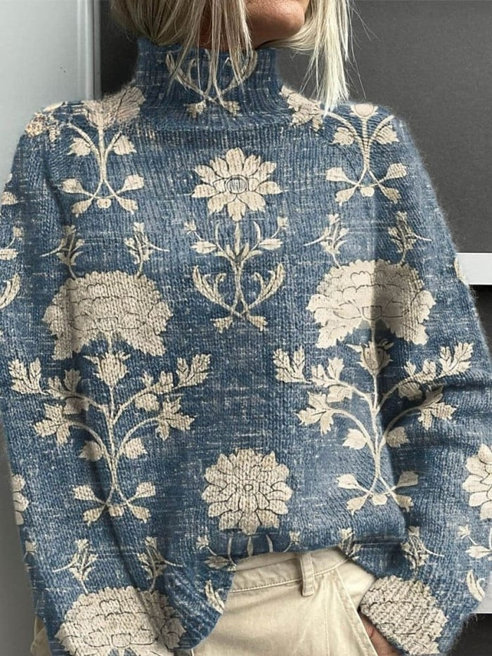 Anastazja™ | Sweter w Kwiatowy Wzór