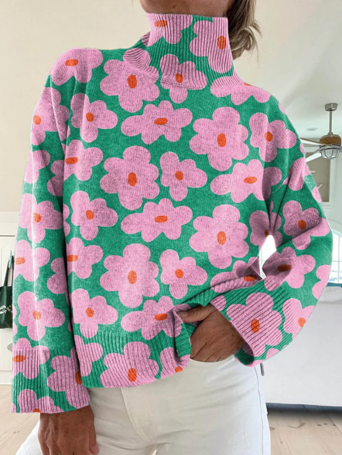 Bianka™ | Sweter z Kwiatowym Printem