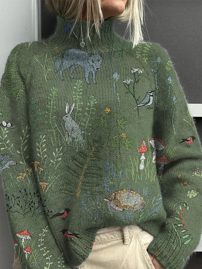 Zofia™ | Sweter z Motywem Leśnym