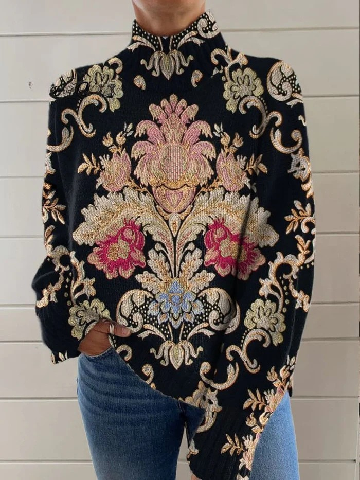 Kornelia™ | Sweter z Barokowym Wzorem