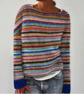Izabela™ | Sweter z Kolorowym Wzorem