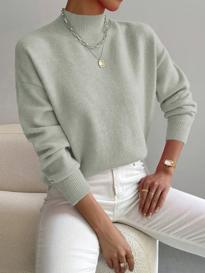 Darnela™ | Minimalistyczny Sweter z Wysokim Kołnierzem